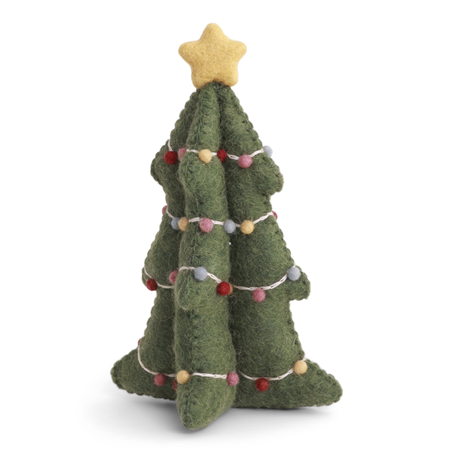 Albero Feltro Con Cometa E Palline H22cm Green Multi