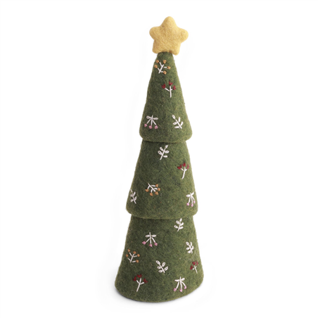 Albero Feltro Decorato 3 In 1 Cometa H29cm Green Multi