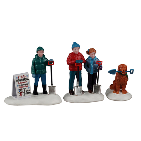 Neighborhood Snow Shovelers, Set Of 3 A2663/2026