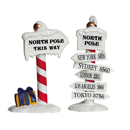 B88 North Pole Signs,  Set Of 2 A4098/2026