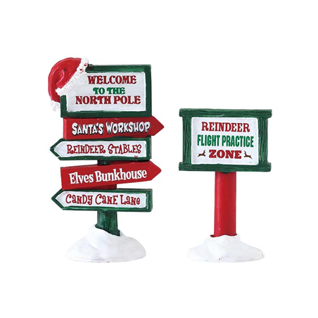 B89 North Pole Signs,  Set Of 2 A4098/2026