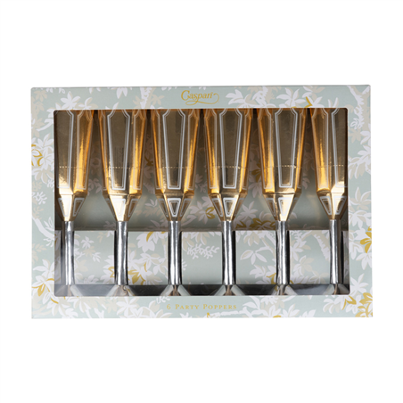 Party Poppers Crackers Calici Gold 6pz