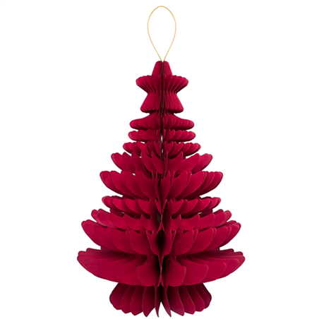 Ornamento Albero Carta Fru Fru Baroque H40cm Rosso