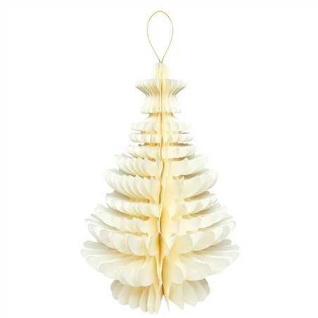 Ornamento Albero Carta Fru Fru Baroque H40cm Avorio