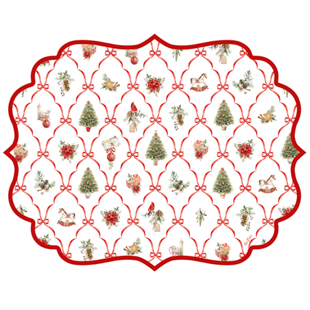 Tovaglietta Americana 43x33cm 4pz Natale Christmas Fantasy