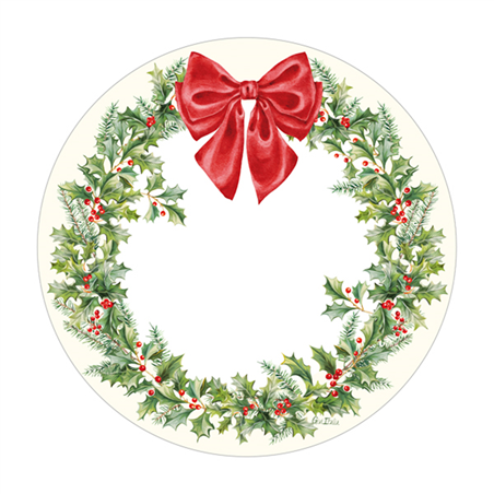 Piatto Carta 27cm 8pz Natale  Christmas Garland
