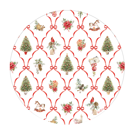 Piatto Carta 27cm 8pz Natale  Christmas Fantasy