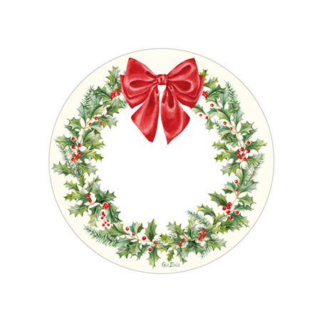 Piatto Carta 21cm 8pz Natale  Christmas Garland
