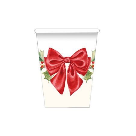 Bicchiere Carta 250cc 8pz Natale  Christmas Garland