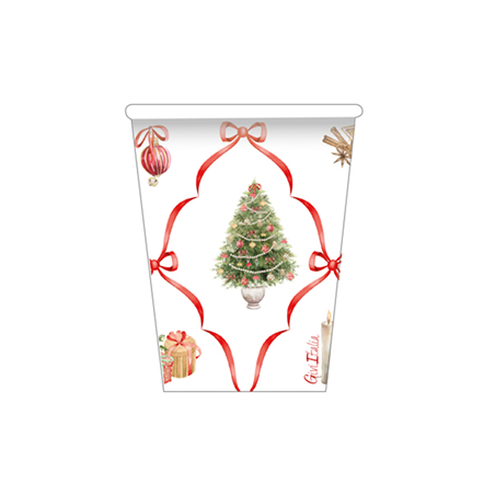 Bicchiere Carta 250cc 8pz Natale  Christmas Fantasy