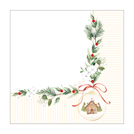 Tovagliolo 33x33 3 Veli 16pz Natale  Christmas Cookies