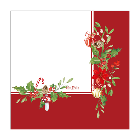 Tovagliolo 33x33 3 Veli 16pz Natale  Incanto Di Natale