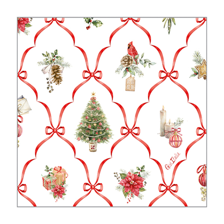 Tovagliolo 33x33 3 Veli 16pz Natale  Christmas Fantasy