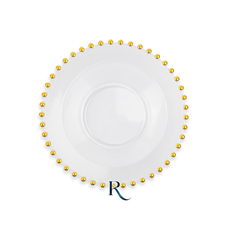 Scodella Riutilizzabile D18cm Golden Drops 6z Trasparente Oro Crystal