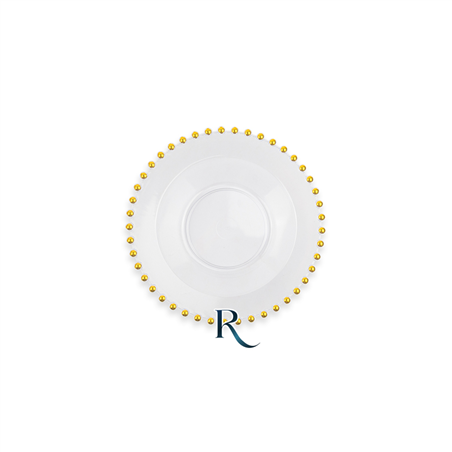 Coppetta Riutilizzabile D14cm Golden Drops 6p Trasparente Oro Crystal