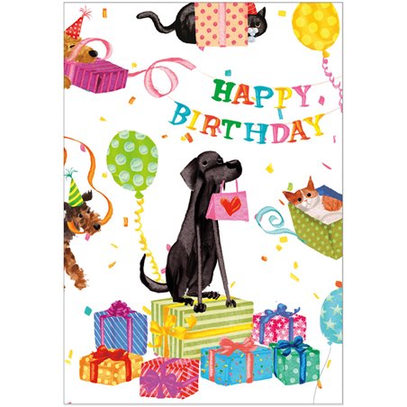 Biglietto Auguri  Happy Birthday Pets