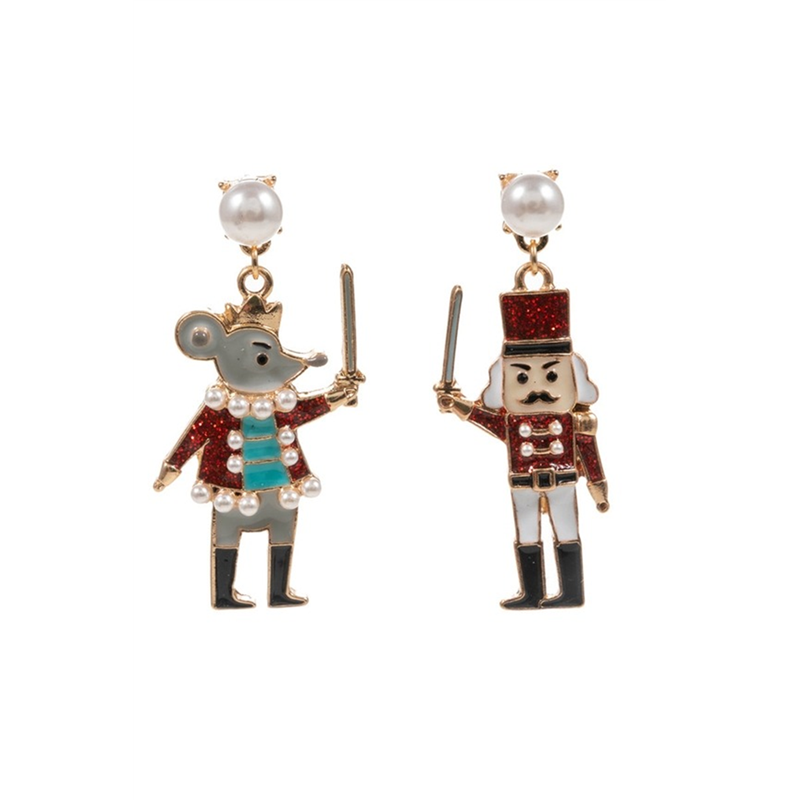 Orecchini Nutcracker E Mouse King Red — immagine 2