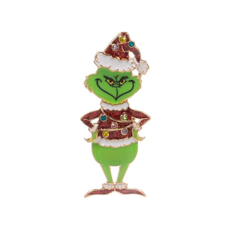 Spilla Grinch Strass Multi E Glitter Red — immagine 2
