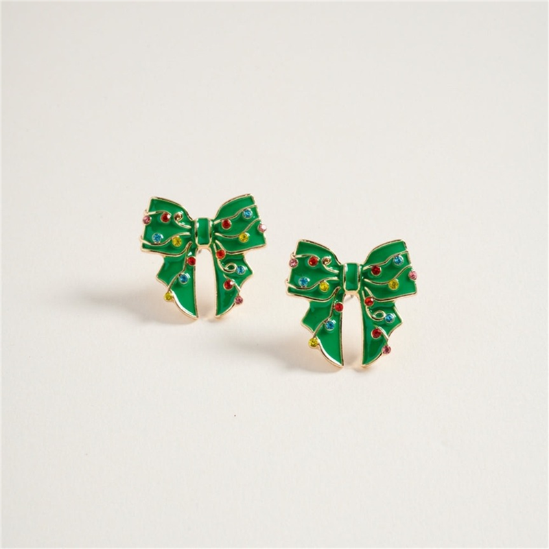 Orecchini A Fiocco Con Perline Colorate Green Multi — immagine 2