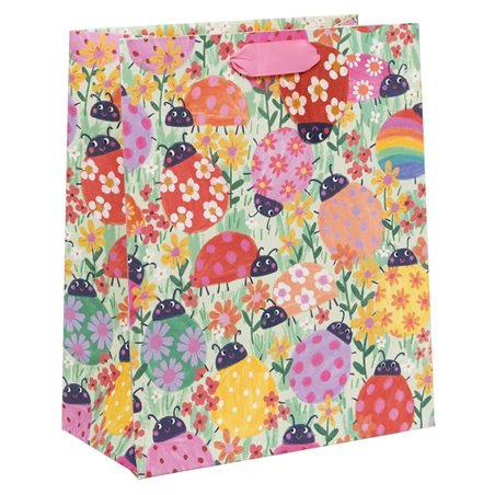 Busta Regalo Shopper 10x20x22.5cm  Fantasia Cute Ladybugs