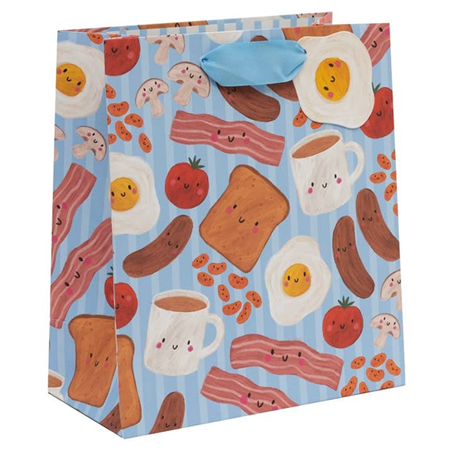 Busta Regalo Shopper 10x20x22.5cm  Fantasia Breakfast