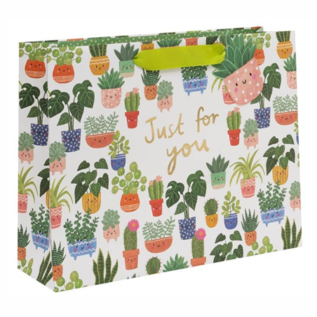 Busta Regalo Shopper 10x35.5x27.5cm Fantasia Planty Pals