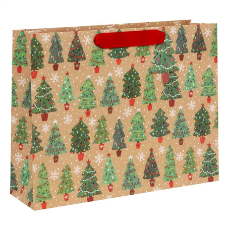 Busta Regalo Shopper 10x35.5x27.5cm Natale Trees