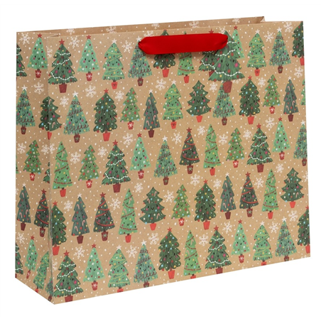 Busta Regalo Shopper 10x42x35cm Fantasia Trees