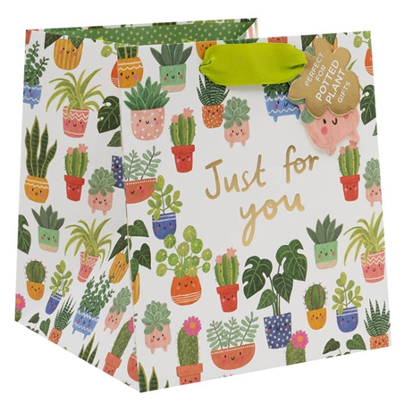 Busta Regalo Shopper 18x18x20cm Fantasia Planty Pals