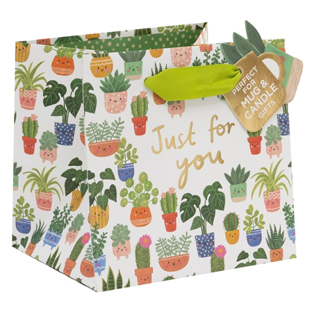 Busta Regalo Shopper 11x13.5x13cm Fantasia Planty Pals
