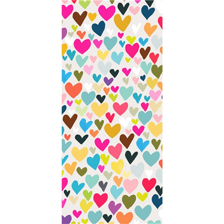 Carta Velina  Luxury 2x13.5x27.5cm 4 Fogli Cuori Molti