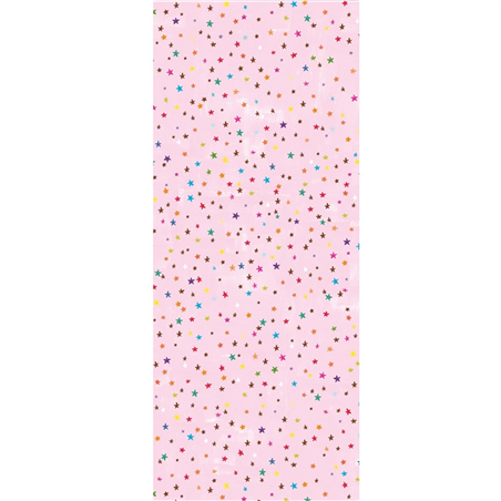 Carta Velina  Luxury 2x13.5x27.5cm 4 Fogli Stelle Multicolor