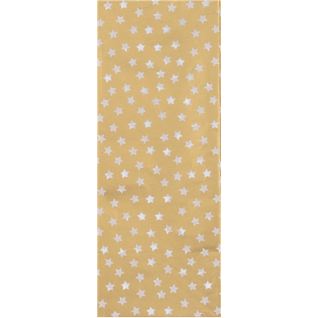 Carta Velina  Luxury 2x13.5x27.5cm 4 Fogli Na Stelline Metal