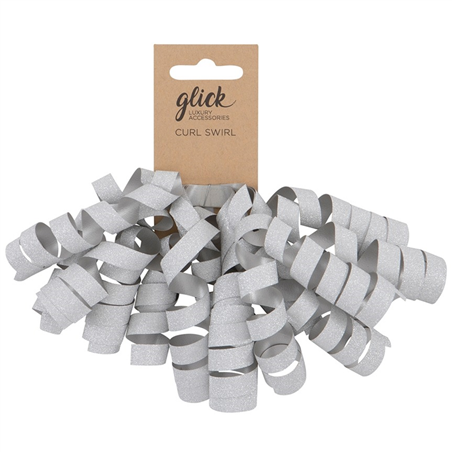 Curl Swirl Riccioli Decorativi X Pacchi Glitt Silver