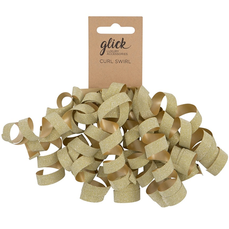 Curl Swirl Riccioli Decorativi X Pacchi Glitt Gold