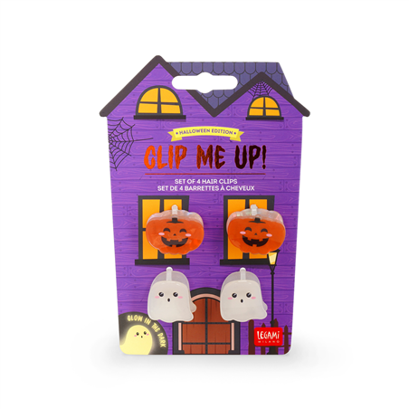 Clip Me Up! - Set Di 4 Mini Mollette Ghost+pu Halloween