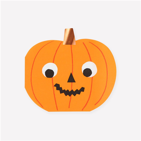 Tovagliolo Carta Zucca Pumpkin 16pz Halloween