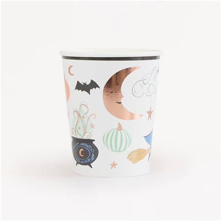 Bicchiere Carta 256ml 8pz Ornate Halloween