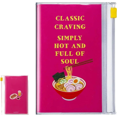 Grid Notebook B7 Pvc Japanese Icons Ramen