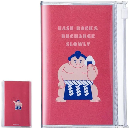 Grid Notebook B7 Pvc Japanese Icons Sumo