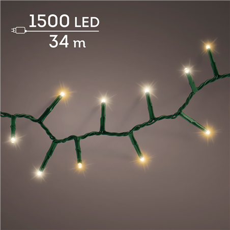 Filo 1500led Twinkle Compact 34mt C/tras Este Green/warm White/classic Warm