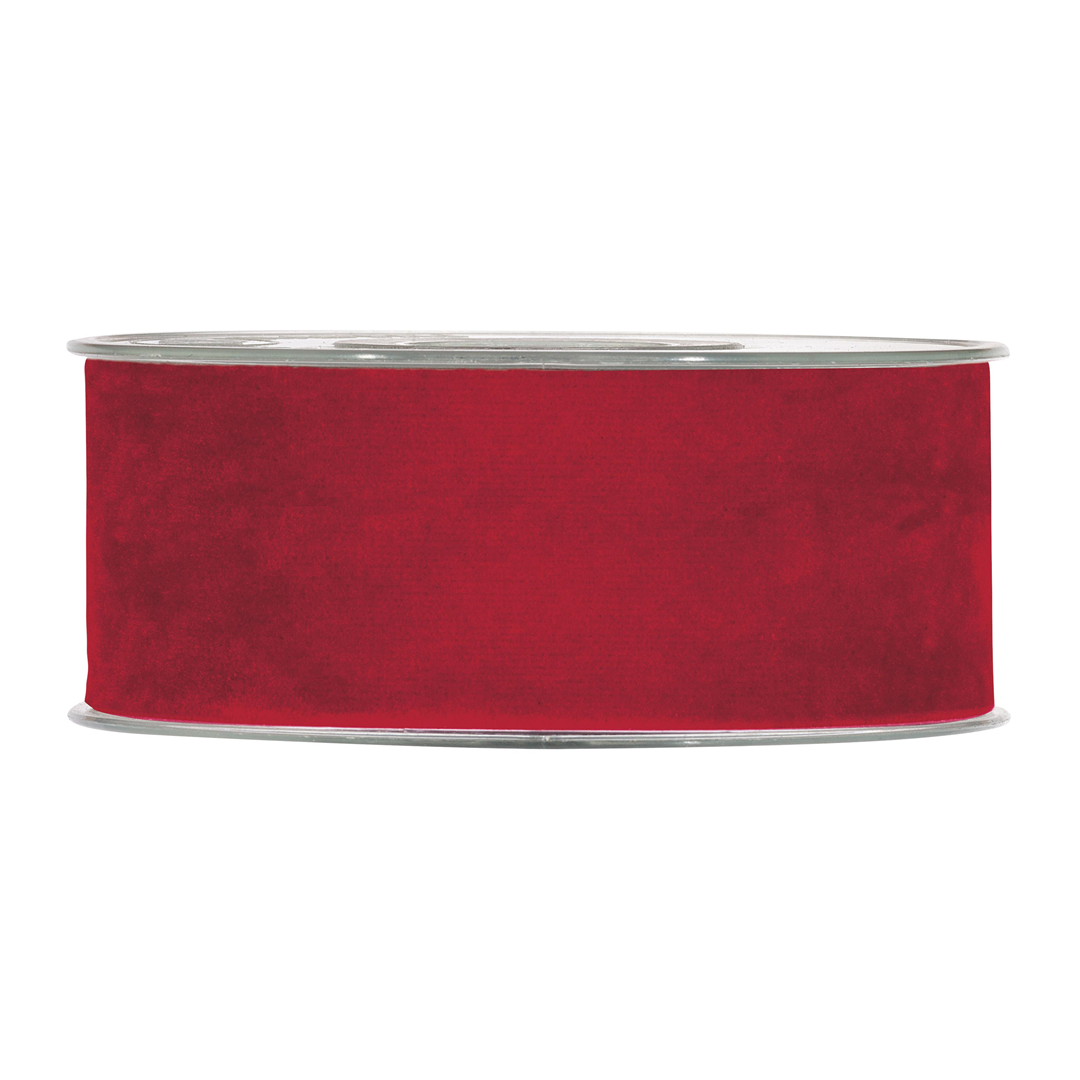 Nastro Velluto Doppio Mm40x7mt Rosso