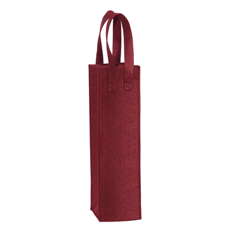 Shopper Porta Bottiglia Feltro 9x9x33cm Bordeaux