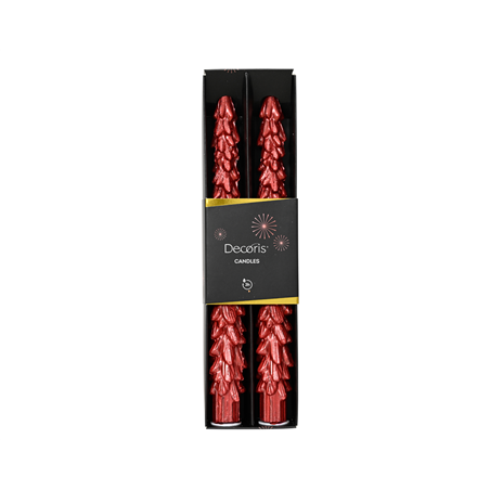 Candela Conica Abete 26cm 2pz Red
