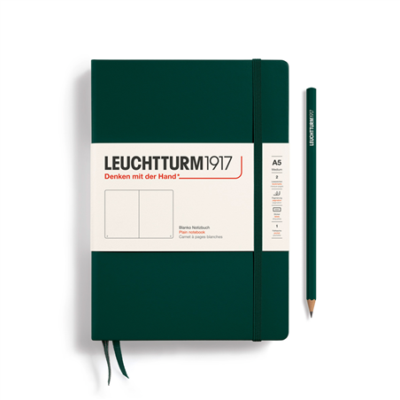 LEUCHTTURM1917 Hardcover Notebook Medium Forest Green - Plain