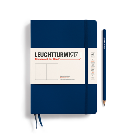 Notebook Medium A5 Hardcover, Bianco 249 Pag Blue Marine