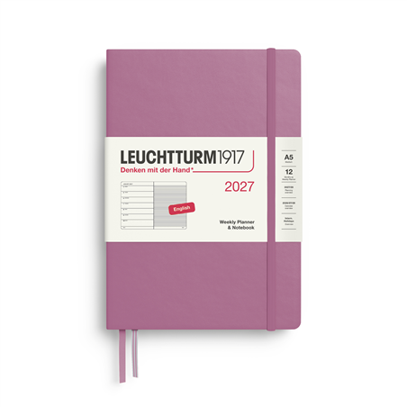 Agenda 12m A5 Settimanale Hard Con Note 2027 Dusty Rose