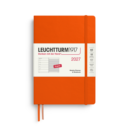 Agenda 12m A5 Settimanale Hard Con Note 2027 Pumpkin