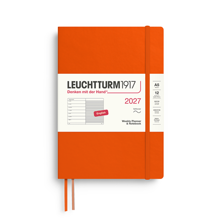 Agenda 12m A5 Settimanale Soft Con Note 2027 Pumpkin
