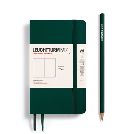 Notebook A6 Pocket Soft Bianco Forest Green